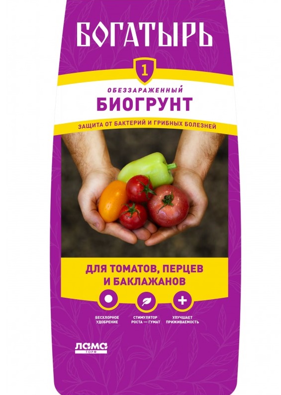 плодородный грунт Богатырь для томат перец баклажан10л